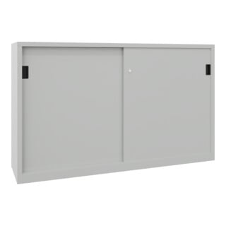 Pavoy Schiebetürenschrank, 1200x2000x400 mm, 4 Böden gepulvert, RAL 7035