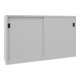 Pavoy Schiebetürenschrank, 1200x2000x400 mm, 4 Böden gepulvert, RAL 7035