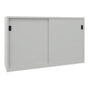 Pavoy Schiebetürenschrank, 1200x2000x400 mm, 4 Böden gepulvert, RAL 7035