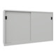 Pavoy Schiebetürenschrank, 1200x2000x400 mm, 4 Böden verzinkt, RAL 7035-1