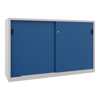 Pavoy Schiebetürenschrank, 1200x2000x400 mm, 4 Böden verzinkt, RAL 7035/5010
