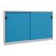 Pavoy Schiebetürenschrank, 1200x2000x400 mm, 4 Böden verzinkt, RAL 7035/5012