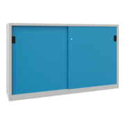 Pavoy Schiebetürenschrank, 1200x2000x400 mm, 4 Böden verzinkt, RAL 7035/5012