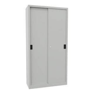 Pavoy Schiebetürenschrank, 1950x1000x400 mm, 4 Böden verzinkt, RAL 7035