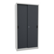 Pavoy Schiebetürenschrank, 1950x1000x400 mm, 4 Böden verzinkt, RAL 7035/7016
