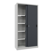 Pavoy Schiebetürenschrank, 1950x1000x400 mm, 4 Böden verzinkt, RAL 7035/7016-4