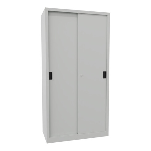 Pavoy Schiebetürenschrank, 1950x1000x500 mm, 4 Böden verzinkt, RAL 7035