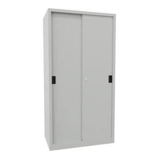 Pavoy Schiebetürenschrank, 1950x1000x600 mm, 4 Böden verzinkt, RAL 7035