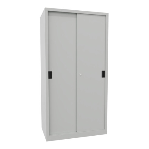 Pavoy Schiebetürenschrank, 1950x1000x600 mm, 4 Böden verzinkt, RAL 7035