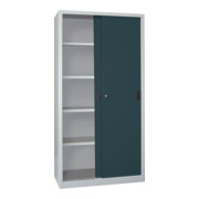 Pavoy Schiebetürenschrank, 1950x1000x600 mm, 4 Böden verzinkt, RAL 7035/7016-3