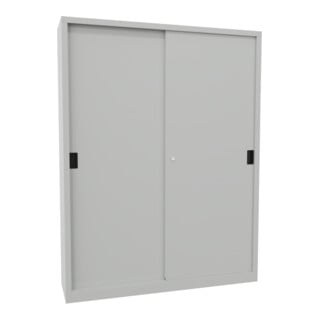 Pavoy Schiebetürenschrank, 1950x1500x400 mm, 8 Böden verzinkt, RAL 7035