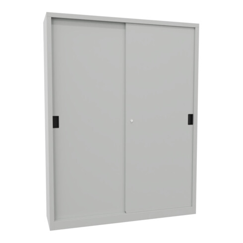 Pavoy Schiebetürenschrank, 1950x1500x400 mm, 8 Böden verzinkt, RAL 7035