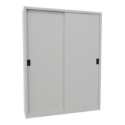 Pavoy Schiebetürenschrank, 1950x1500x400 mm, 8 Böden verzinkt, RAL 7035