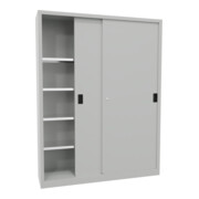 Pavoy Schiebetürenschrank, 1950x1500x400 mm, 8 Böden verzinkt, RAL 7035-3