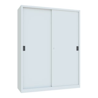Pavoy Schiebetürenschrank, 1950x1500x500 mm, 8 Böden verzinkt, RAL 7035