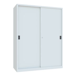 Pavoy Schiebetürenschrank, 1950x1500x600 mm, 8 Böden verzinkt, RAL 7035
