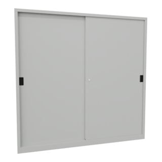 Pavoy Schiebetürenschrank, 1950x2000x400 mm, 8 Böden verzinkt, RAL 7035