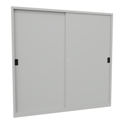 Pavoy Schiebetürenschrank, 1950x2000x400 mm, 8 Böden verzinkt, RAL 7035