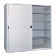 Pavoy Schiebetürenschrank, 1950x2000x400 mm, 8 Böden verzinkt, RAL 7035-4