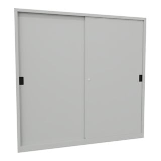 Pavoy Schiebetürenschrank, 1950x2000x500 mm, 8 Böden verzinkt, RAL 7035