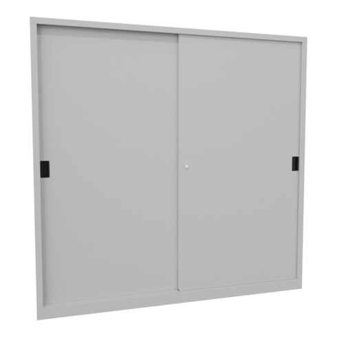 Pavoy Schiebetürenschrank, 1950x2000x500 mm, 8 Böden verzinkt, RAL 7035
