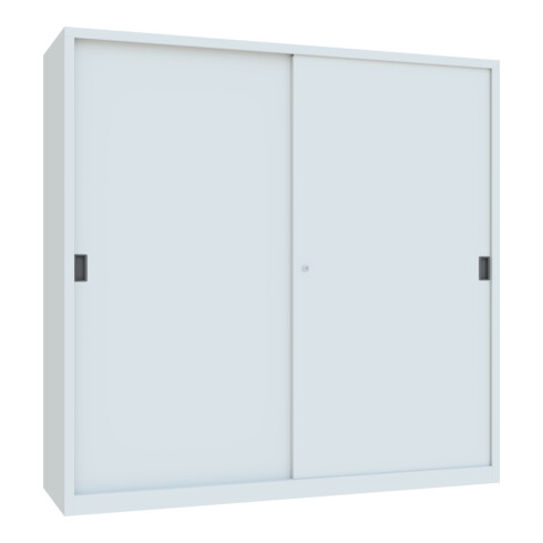 Pavoy Schiebetürenschrank, 1950x2000x600 mm, 8 Böden verzinkt, RAL 7035