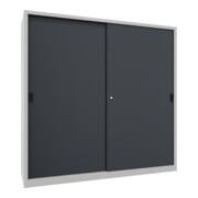 Pavoy Schiebetürenschrank, 1950x2000x600 mm, 8 Böden verzinkt, RAL 7035/7016