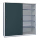 Pavoy Schiebetürenschrank, 1950x2000x600 mm, 8 Böden verzinkt, RAL 7035/7016