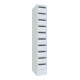 Pavoy Schließfachschrank, 1 x 10 Fächer, Korpus / Front Lichtgrau