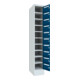 Pavoy Schließfachschrank, 1 x 10 Fächer, Korpus Lichtgrau/ Front Enzianblau