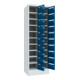 Pavoy Schließfachschrank, 2 x 10 Fächer, Korpus Lichtgrau/ Front Enzianblau
