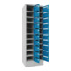 Pavoy Schließfachschrank, 2 x 10 Fächer, Korpus Lichtgrau/ Front Lichtblau