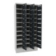Pavoy Schließfachschrank, 3 x 10 Fächer, Korpus Lichtgrau/ Front Anthrazitgrau