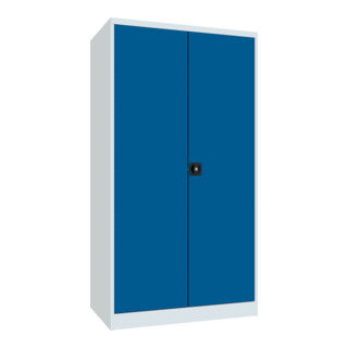 Pavoy Schwerlastschrank 1950x1040x630, 4 Fachböden a 120 kg Traglast, RAL 7035/5010