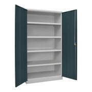 Pavoy Schwerlastschrank 1950x1040x630, 4 Fachböden a 120 kg Traglast, RAL 7035/7016