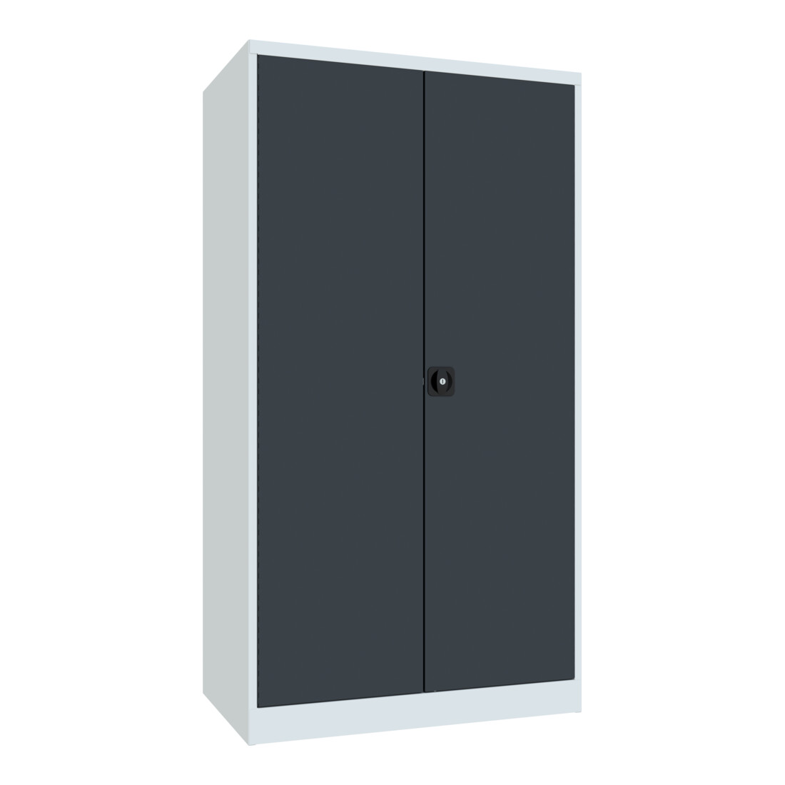 Pavoy Schwerlastschrank 1950x1040x630, 4 Fachböden a 120 kg Traglast, RAL 7035/7016