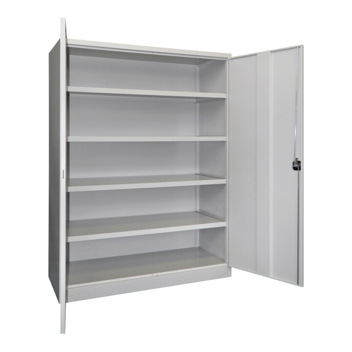 Pavoy Schwerlastschrank 1950x1470x630 Großraum, 4 Fachböden a 120 kg, RAL 7035