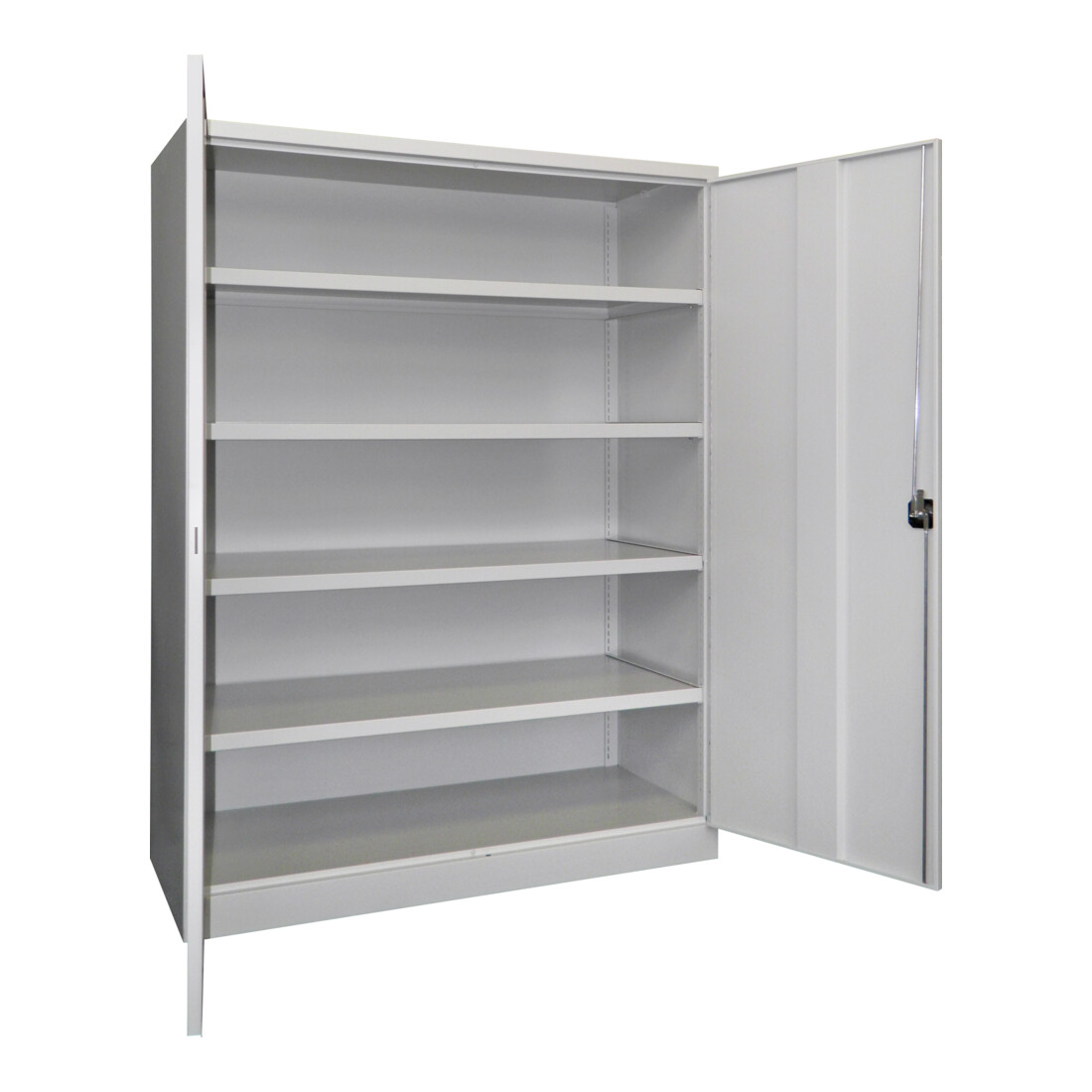 Pavoy Schwerlastschrank 1950x1470x630 Großraum, 4 Fachböden a 120 kg, RAL 7035