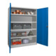 Pavoy Schwerlastschrank 1950x1470x630 Großraum, 4 Fachböden a 200 kg, RAL 7035/5010-2