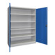 Pavoy Schwerlastschrank 1950x1470x630 Großraum, 4 Fachböden a 200 kg, RAL 7035/5010-5