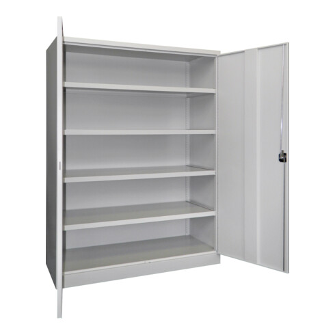 Pavoy Schwerlastschrank 1950x1470x630 Großraum, 4 Fachböden a 200 kg, RAL 7035