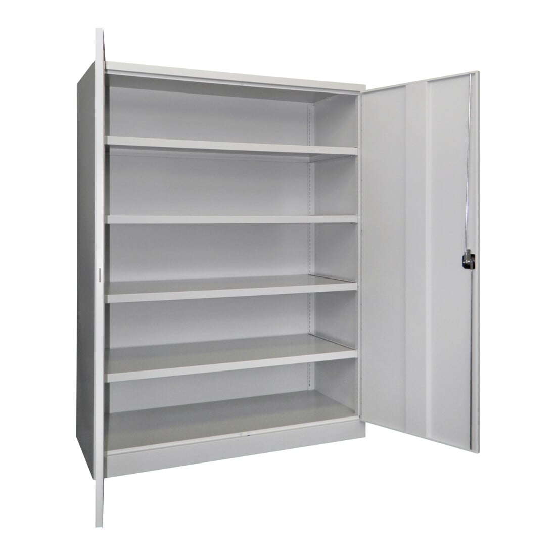 Pavoy Schwerlastschrank 1950x1470x630 Großraum, 4 Fachböden a 200 kg, RAL 7035