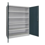 Pavoy Schwerlastschrank 1950x1470x630 Großraum, 4 Fachböden a 200 kg, RAL 7035/7016-3