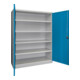 Pavoy Schwerlastschrank 1950x1470x630 Großraum, 4 FB a 120 kg, RAL 7035/5012-4