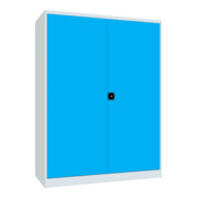 Pavoy Schwerlastschrank 1950x1470x630, Trennwand, 8 Fachböden a 120 kg, RAL 7035/5012