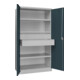 Pavoy Schwerlastschrank, 3 Fachböden a 200 kg, 2 Schubladen, RAL 7035/7016-3