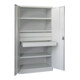 Pavoy Schwerlastschrank, 3 Fachböden a 200 kg, 3 Schubladen a 125 mm, Ral 7035-4