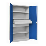 Pavoy Schwerlastschrank, 3 Fachböden a 200 kg, 3 Schubladen, RAL 7035/5010-2