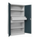 Pavoy Schwerlastschrank, 3 Fachböden a 200 kg, 3 Schubladen, RAL 7035/7016-3