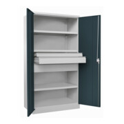 Pavoy Schwerlastschrank, 3 Fachböden a 200 kg, 3 Schubladen, RAL 7035/7016-4